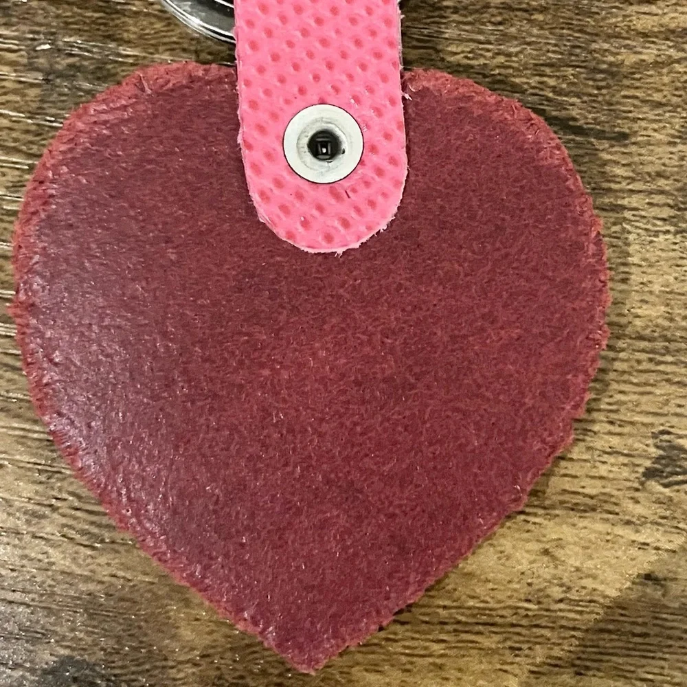 Genuine Leather Almalfi Heart Keychain Purse Charm NWOT